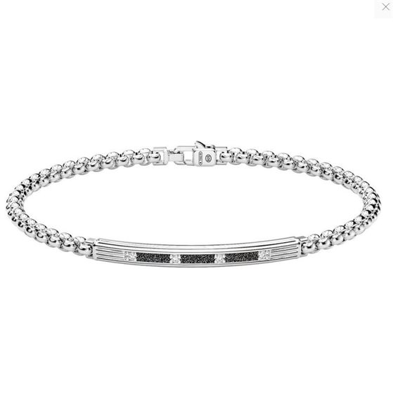 Bracelet Zancan Man in Silver Diamante 0.06 Ct ESB305-1 - ESB305-1